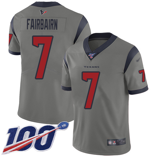 Houston Texans Limited Gray Men Ka imi Fairbairn Jersey NFL Football #7 100th Season Inverted Legend